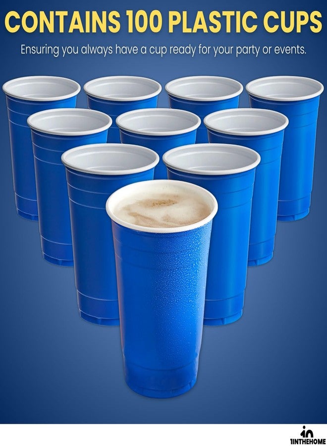 1InTheHome Blue Cups 16 Oz, Disposable Blue Plastic Party Cups (100 pack) - Image 5